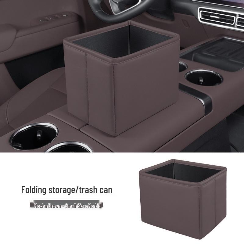 

Foldable Trash Can & Storage Box for Luxgen D7 SUV U6 S5 Rui 3 You 6 Na 5 Cars Large with Lid - Glacier White