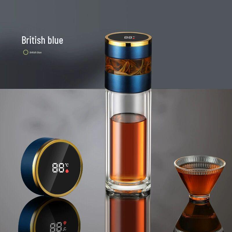 316 Stainless Steel Insulated Smart Cup with Tea-Water Separation, Double-Layer Vacuum, Custom Business Gift Logo
