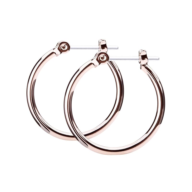 

LOKUMI earrings 6 sizes to choose from x 3 colors made in Japan hoop resin post hoop earrings Compatible with metal allergies one touch catchless