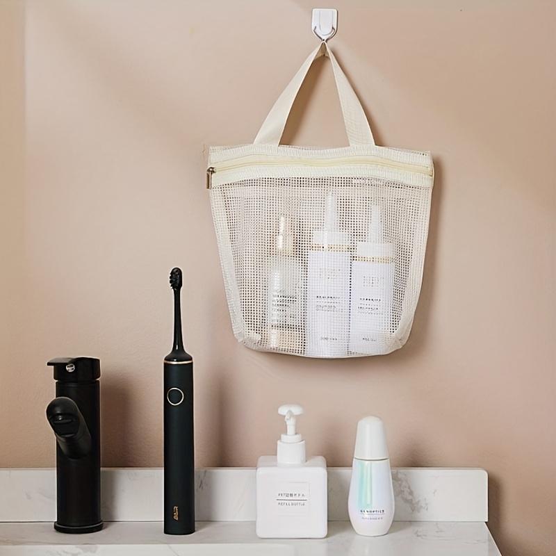 1pc Portable Mesh Shower Bag,Handheld Makeup Pouch | Gym Bag|Storage Bag|Toiletry Bag with Handle,Suitable for Tourism Storage