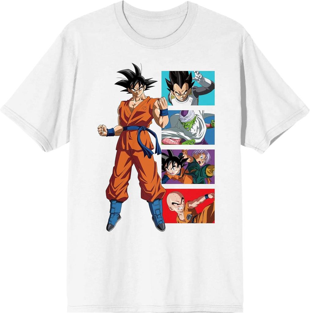 2026 Summer Dragon Ball Retro Anime T Shirt Unisex Casual Loose Sports Daily Super Saiyan 4 Goku Graphic Tees for Anime Fans