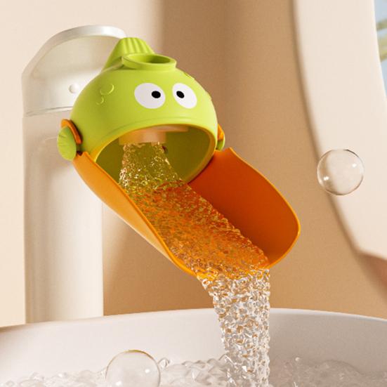 Children Faucet Extender Cartoon Worm Shape Splash-proof Adjustable Faucet Extender Bathroom