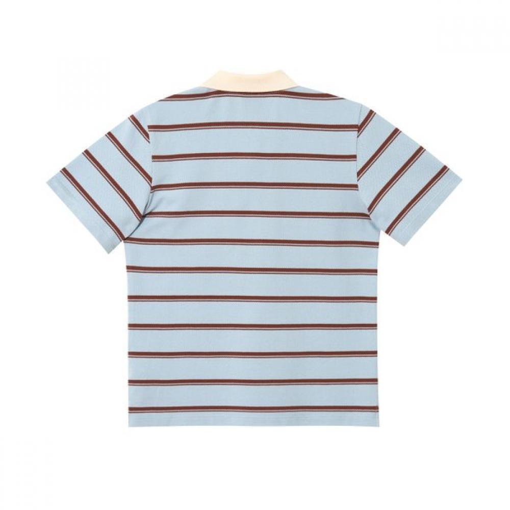 Kangol Women S Stripe Pique Shirt Light Blue 1731