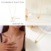 Summer Fashion Heart And Butterfly Bow Necklace In Gold Tone Stainless Steel For Women