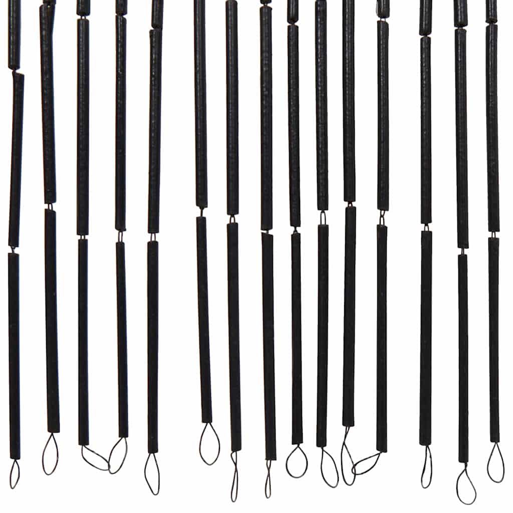 Insect Door Curtain Dark Grey 100 x 200 cm Bamboo