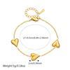 Fashion Gold Vintage Shiny Heart Chain Accessories Bracelet Necklace Set