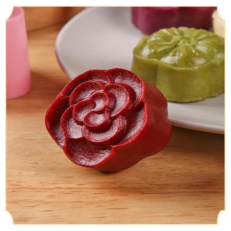 1 Set Hand Press DIY Mooncake Mold Food Safe Plastic Pastry Maker Non-Stick for Mid-Autumn Home Baking Party Supplies