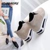 New Fashion Women's Platform Shoes with Casual Elegant High Heels Ladies Comfortable Slip on Chunky Sneakers Spring Autumn