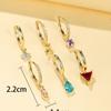 Hot-selling gilt colored treasure pendant earrings six-piece set, sweet, cool and multi-scene versatile earrings combination