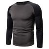 2026 Men's Color Block Long-Sleeve Round Neck T-Shirts