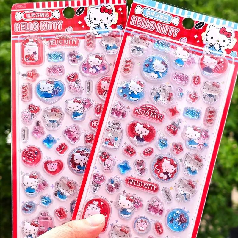 New Kawaii 2Pcs3D Stickers Cute Phone Case Laptop Water Bottle Decoration Stickers School Stationery Supplies