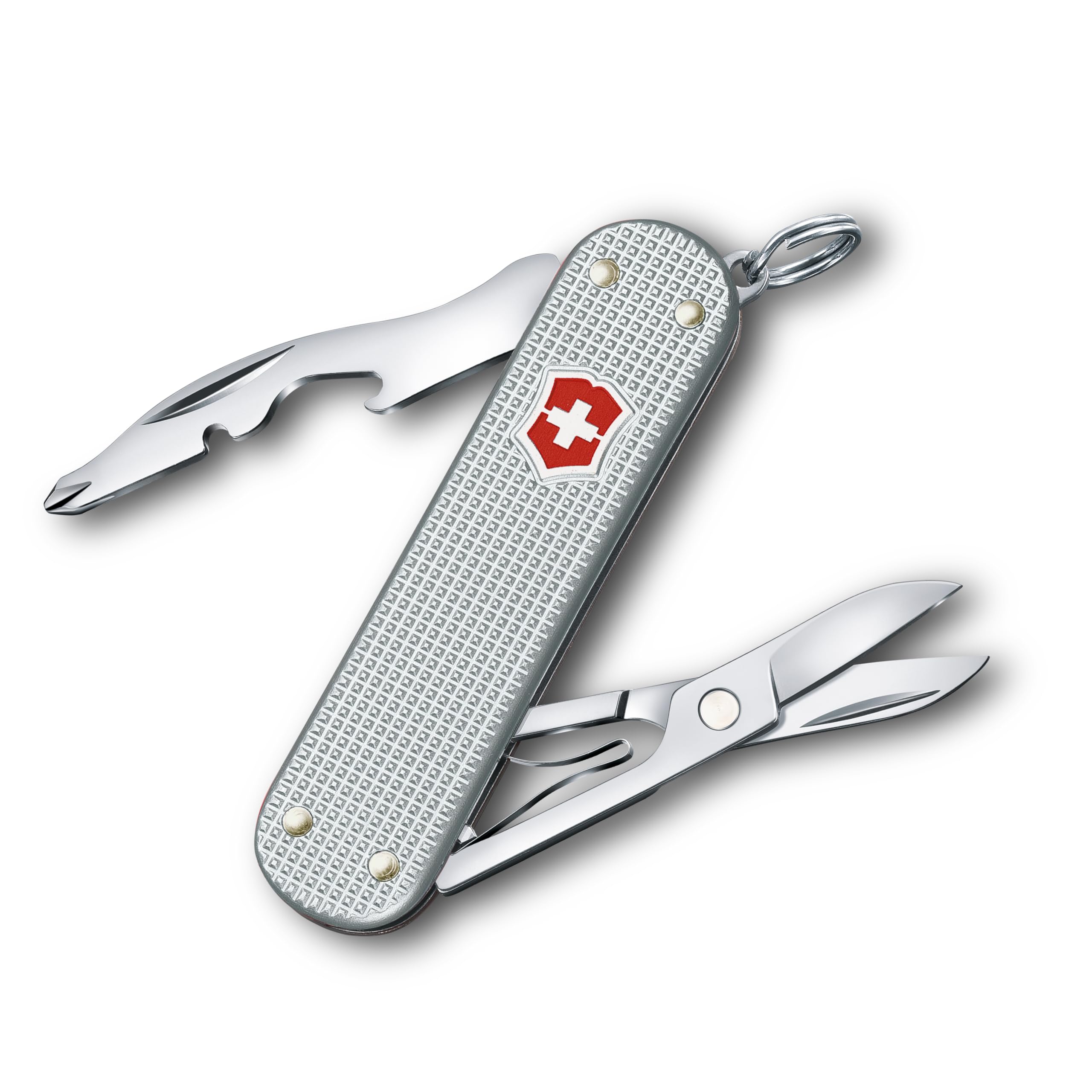 

VICTORINOX Companion S Alox Knifeless Bladeless with and 5 Perfect for Outdoor Disaster and A Great Birthday Silver Multi-Tool Scissors, Screwdriver,