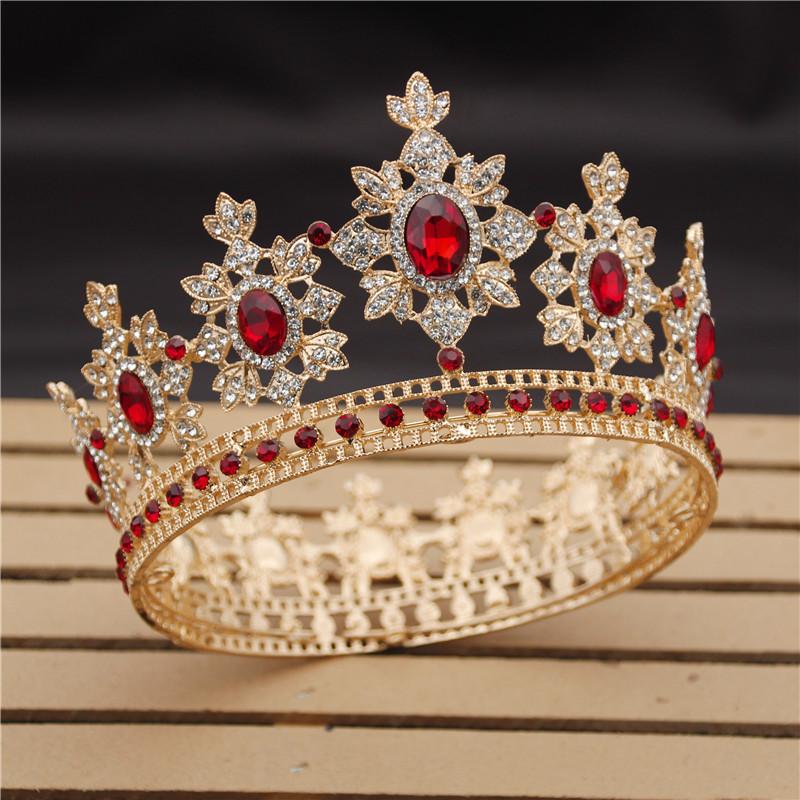 Luxury Royal King Wedding Crown Bride Tiaras and Crowns Queen Hair Jewelry Crystal Diadem Prom Headdress Head Accessorie Pageant