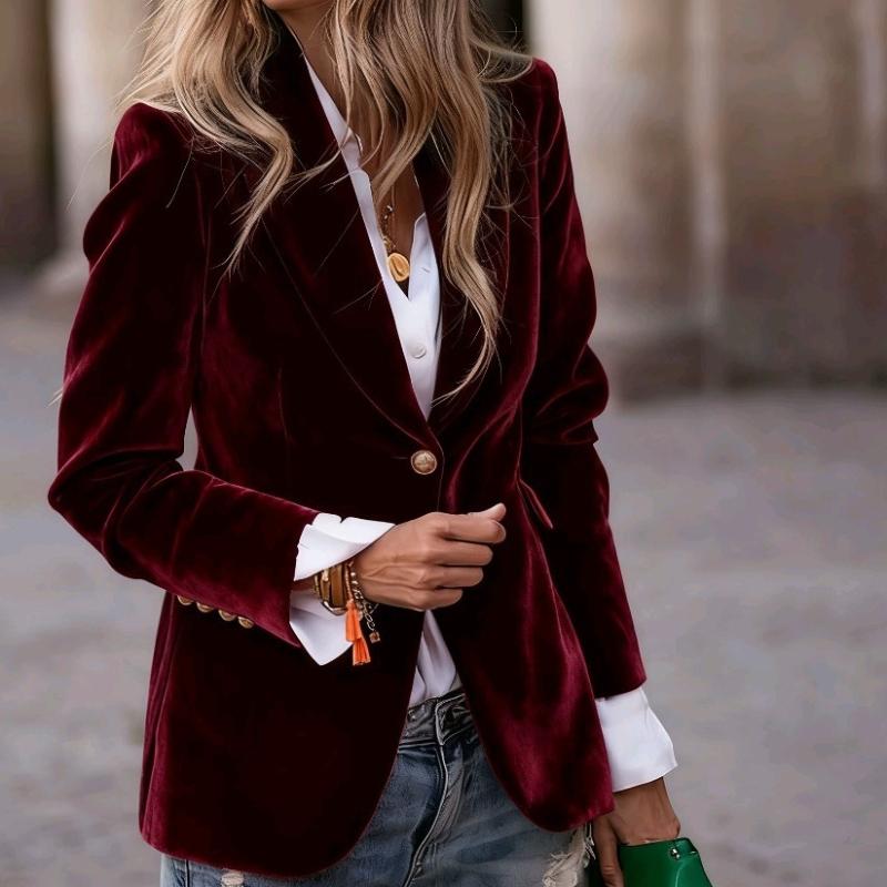 Damen Mode Lässig Einfarbiger Druck Frühling Winter Langarm Jacken & Mäntel