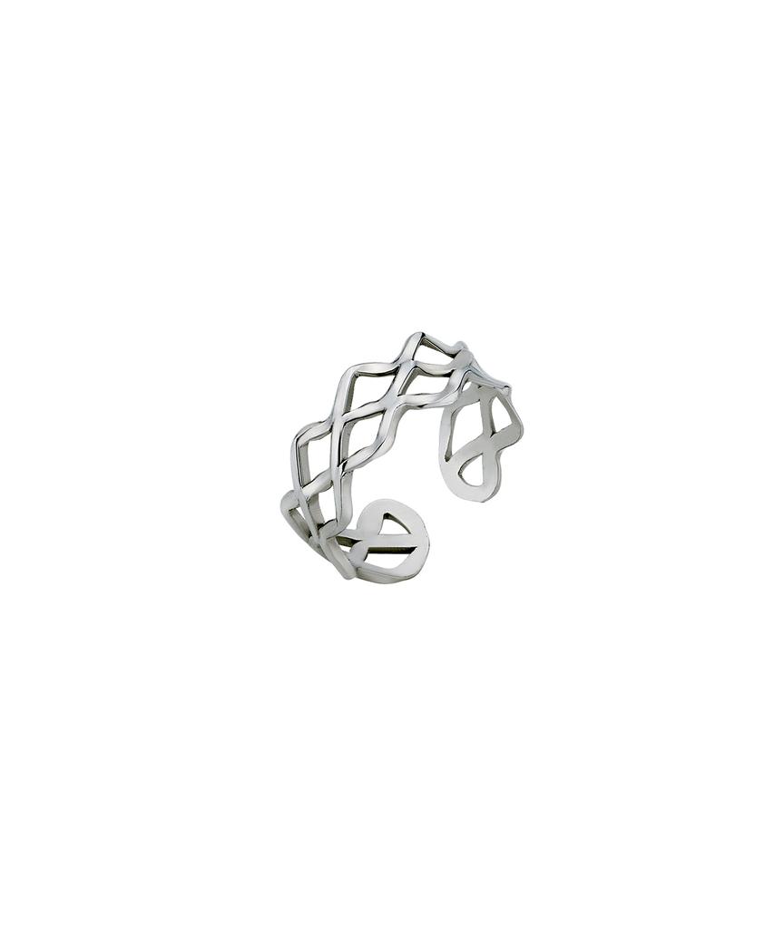 Scaletto Ws016 Wavy Line Open Ring