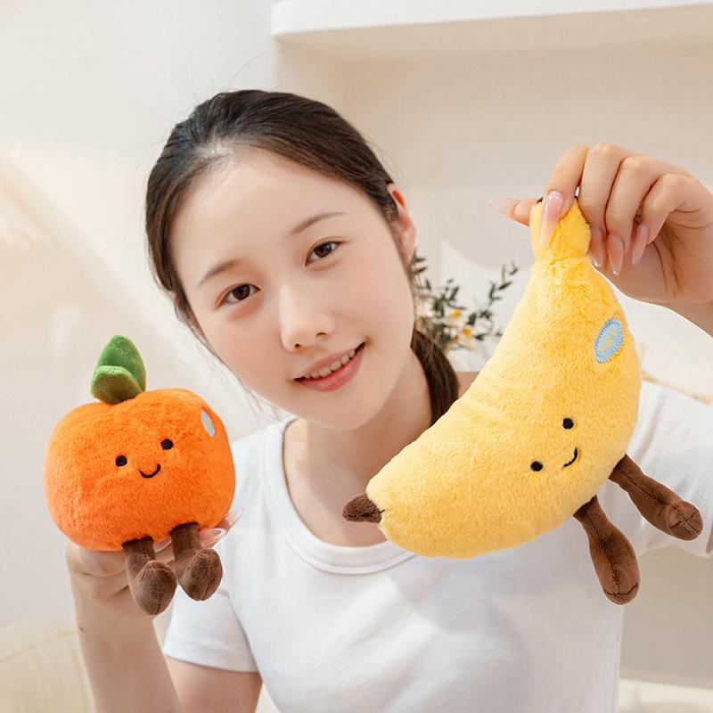 Super Cute Fruit Plush Toy Stuffed Apple Strawberry Watermelon Persimmon Durian Pineapple Plush Doll Soft Pillow Birthday Gift