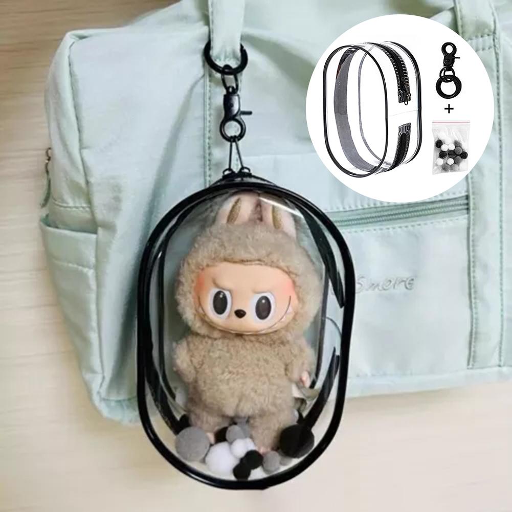 Transparente Puppentasche Tragbare Labubu Puppentasche Etui für Ausflüge