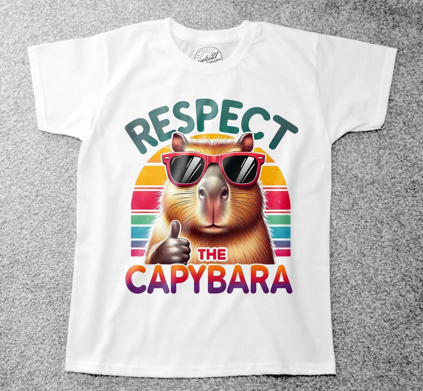 Смешная Капибара 001 Детские/Детские Взрослые футболки/футболки 160