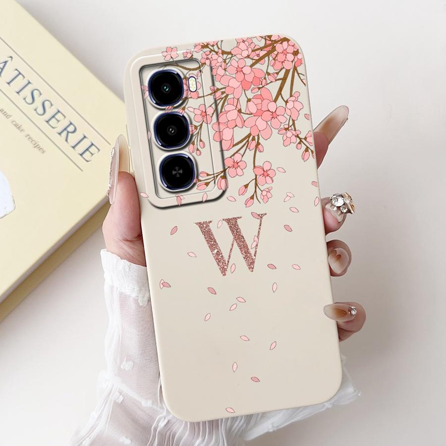 For itel City 100 Case City 100 Cover Soft Silicone Jelly Matte flower Letter Painted Shell for Itel City100 Phone Funda 6.75''
