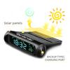 Solar-/USB-Autouhr mit Anzeige von Uhrzeit/Datum/Temperatur Digitale Auto-Armaturenbrettuhr für LKW, Büro, Zuhause und Outdoor-Camping