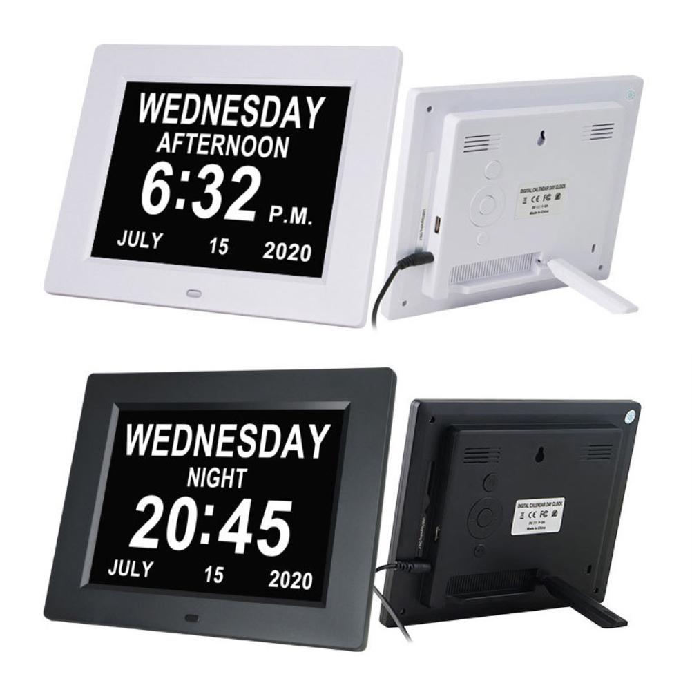 8 Inch Digital Calendar Day Clock Auto Dimmable Electronic Digital Clock with Large Screen Digits