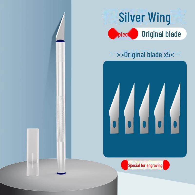 

Многофункциональный нож из алюминиевого сплава для резьбы, резки бумаги и обоев 1 upgraded utility knife + 5 original blades