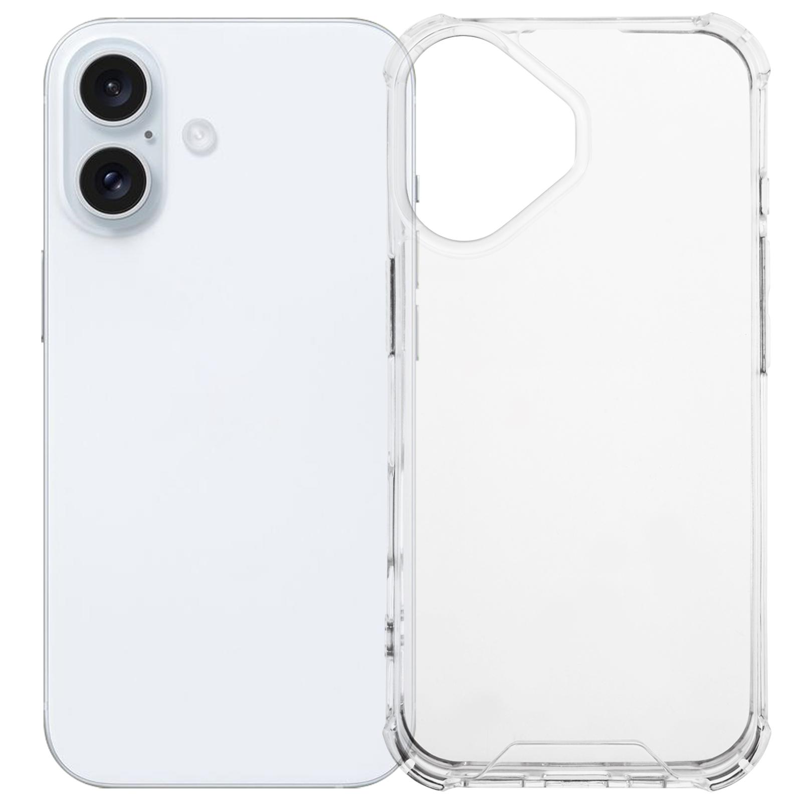 

For iPhone 16 Case Acrylic+TPU Phone Case Four Corner Reinforced