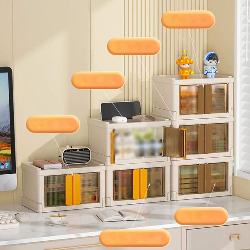 Caja de almacenamiento plegable de plástico portátil para guardar ropa, juguetes, muñecas, organizador de armario para el hogar