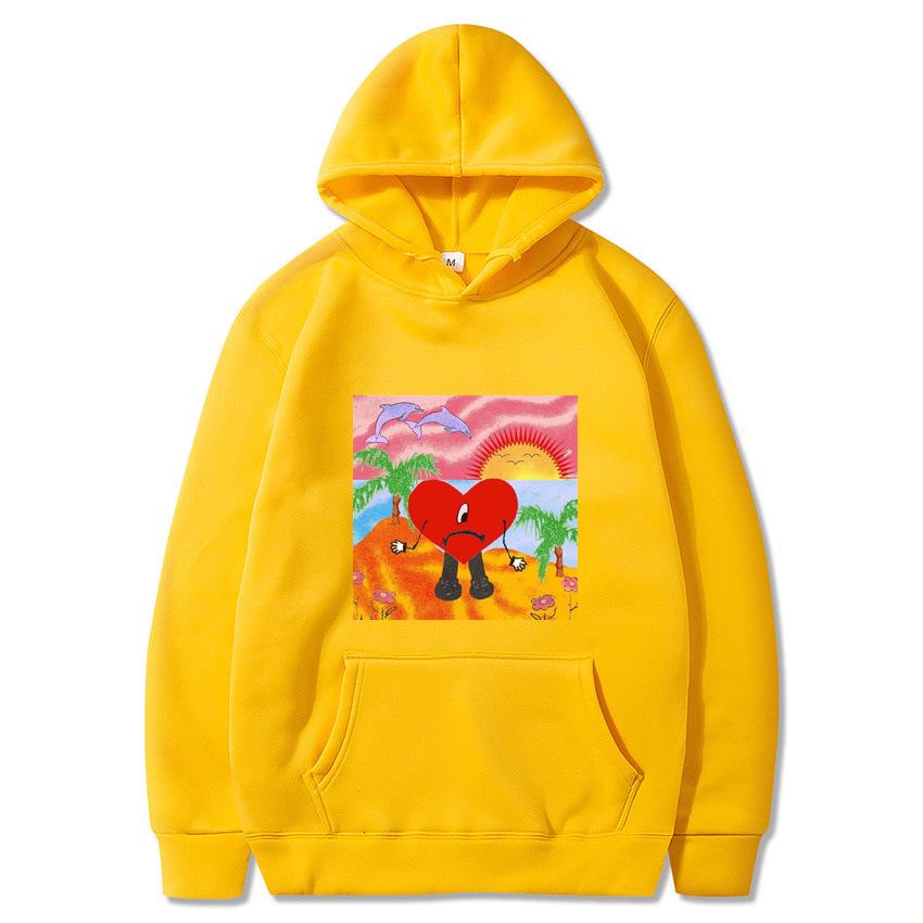 Bad Bunny 'A Summer Without You' Hoodie - Unisex Couple Heart Sweatshirt