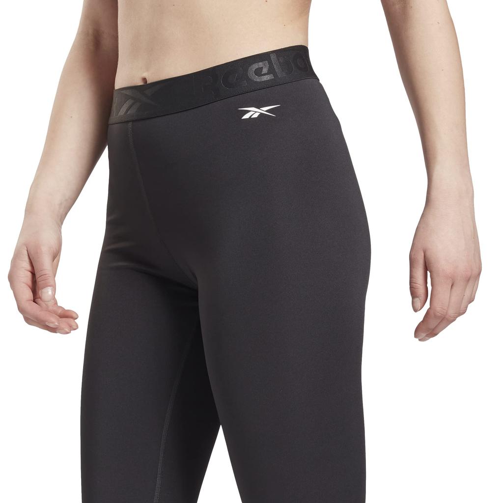 Reebok Wor Comm Tight Solid Color Moisture-Wicking 3/4 Sports Leggings Women Leggings Black GR9477