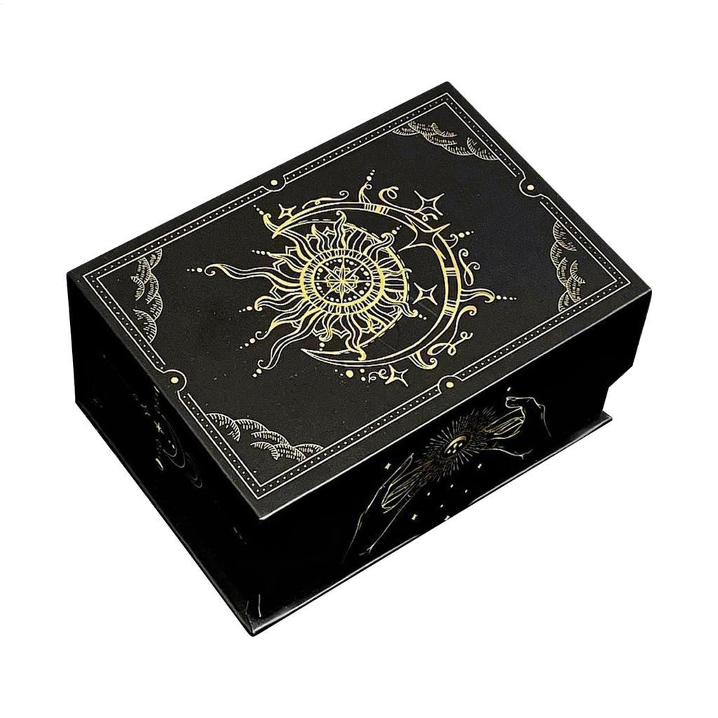 Magnetischer Deckel Tarotkartenbox, Tragbarer leichter Aufbewahrungs-Organizer für Orakel-/Spielkarten, Schmuck-Andenken, Heim-Dekoration