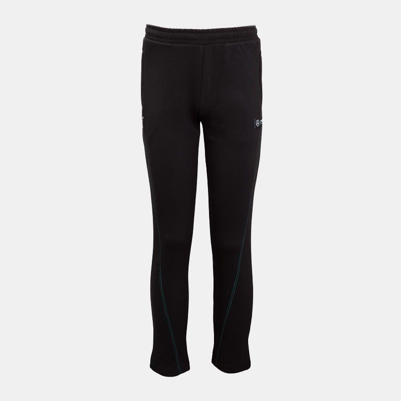 PUMA Men's Soft Black Jogging Bottoms with Blue Stitching
