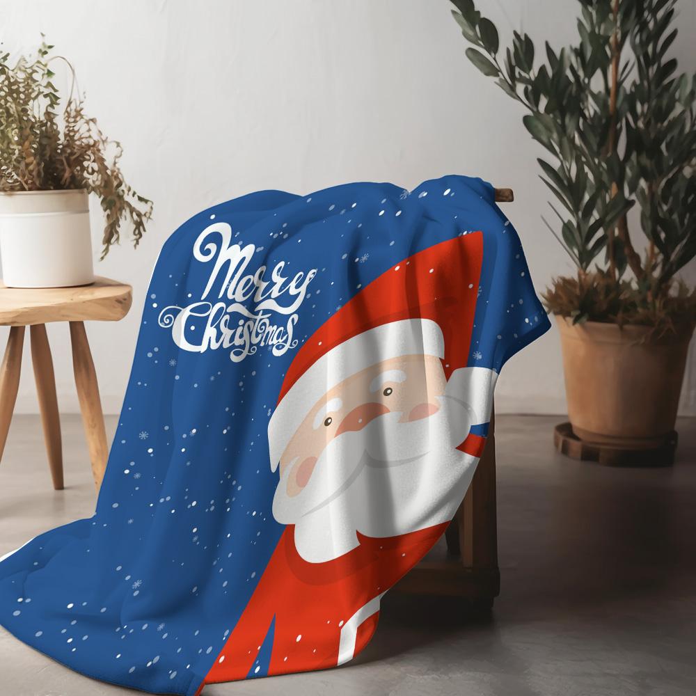 Cozy Christmas Throw Blanket Soft Flannel Warm Festive Holiday Decor Gift for Home Couch Sofa Bed 75x90cm
