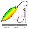 Micro Lure Bait Melon Seed Sequin Set3.6CM 2.5GSingle Hook High Reflective Fake Bait for Catching All Kinds of Fish, Including M