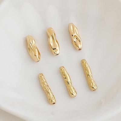 14K Gold Filled Twig Tube Beads for DIY Necklace Jewelry