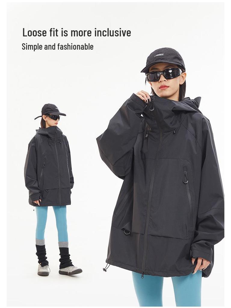 Unisex Autumn 2024 Windproof Waterproof Hiking Jacket: Stylish Single Layer Outdoor Windbreaker