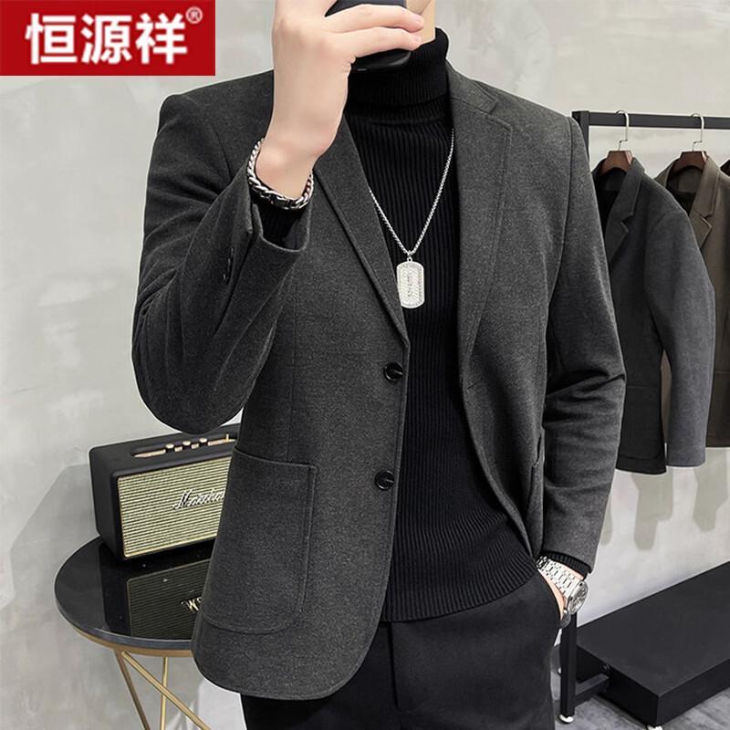 Hengyuanxiang Men s Winter Starry Wool Blend Suit Jacket 4XL