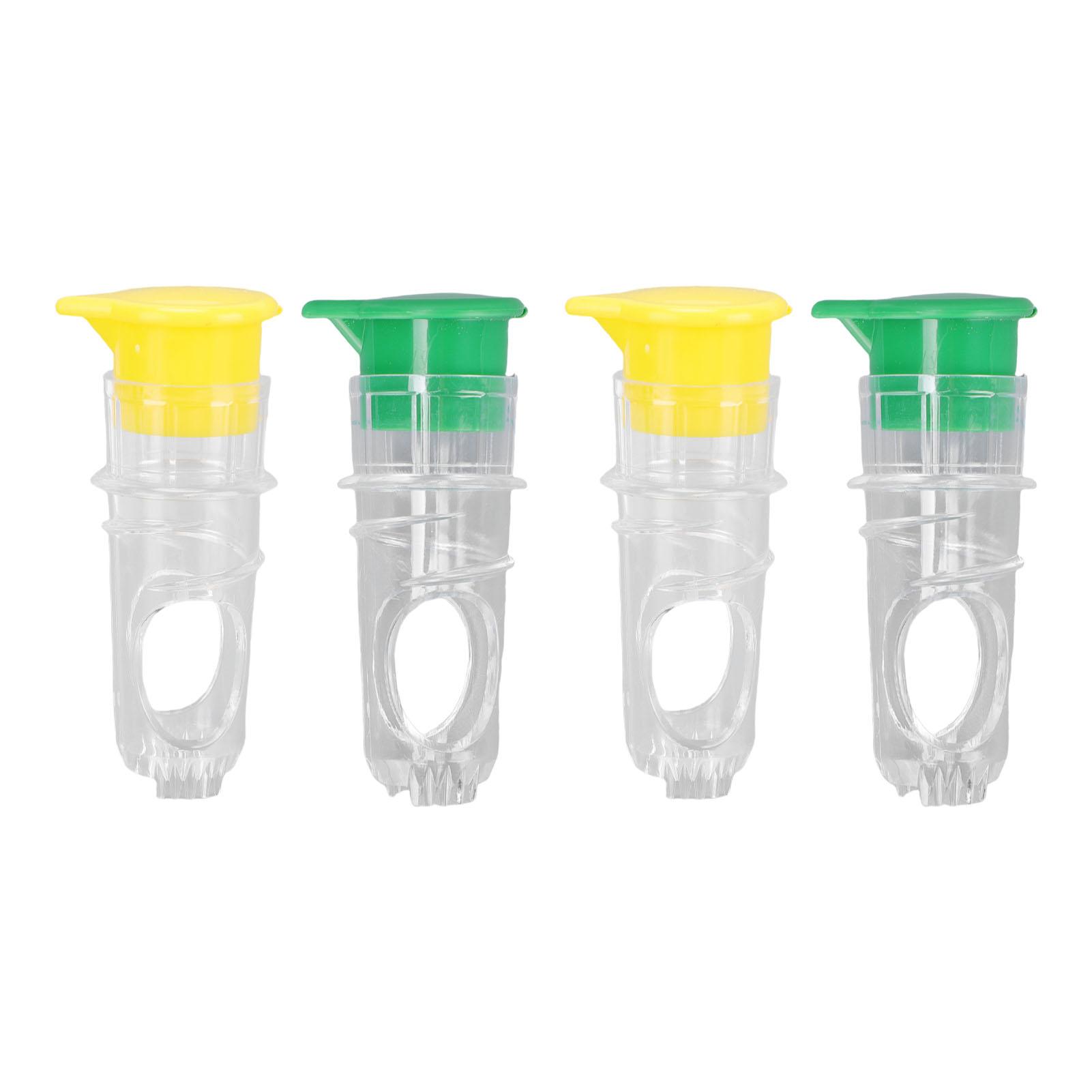 4pcs Screw Top Manual Lemon Squeezer Juicer Compact Juice Extractor Citrus Press with Lid for Cocktails Drinks Yellow Green