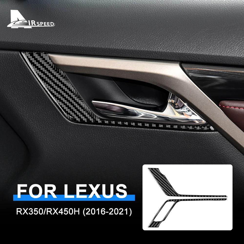 Carbon Fiber Interior Door Handle Sticker for Lexus RX350 RX450h 2016-2021 LHD
