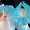 13 Cm X 1 Yard Pleated Fabric Transparent Edge Colorful Gradient Gradient Organza Lace Trim Rose Flower Pattern