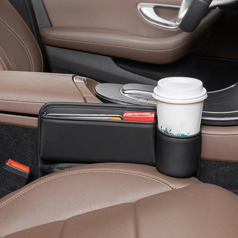 For Cadillac CTS 2003~2019 Car Seat Gap Filler Kit Storage Box With Cup Holder Organizer Bag Provide lasting Durable Accessories