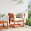 VidaXL Garden Sofa Armrest with Cushions, Patio Chair with Backrest, Outdoor Patio Living Room Armchair, Wood 844696