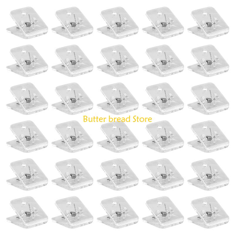 W89C Acrylic Square Clips Compact Design Secure Grip Photo Display Home Office Essential Suitable for Files Cards Stationery