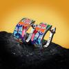 925 Silver Plated Set for Women CZ Handmade Enamel Lovely Cat Unique Trendy Ring Earrings Bracelet Party Fashion Jewelry Set