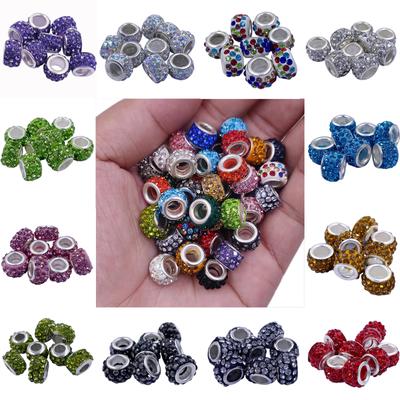 Fashion Charms DIY Crafts Necklace Bracelet Wholesale 10Pcs 12mm Pendant Crystal Acrylic Loose Beads Accessories For Jewelry Making