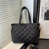 Large Capacity Tote Bag Korean Style Nyl Diamd Pattern Shoulder Bag Women Ins Fashi Commuting Shopping Bag
