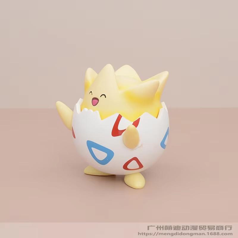 Mini Happy Togepi Kawaii Pokemon Anime Figure Car Desktop Ornament Cute Model Doll Boys And Girls Toys Surprise Gift Collectible
