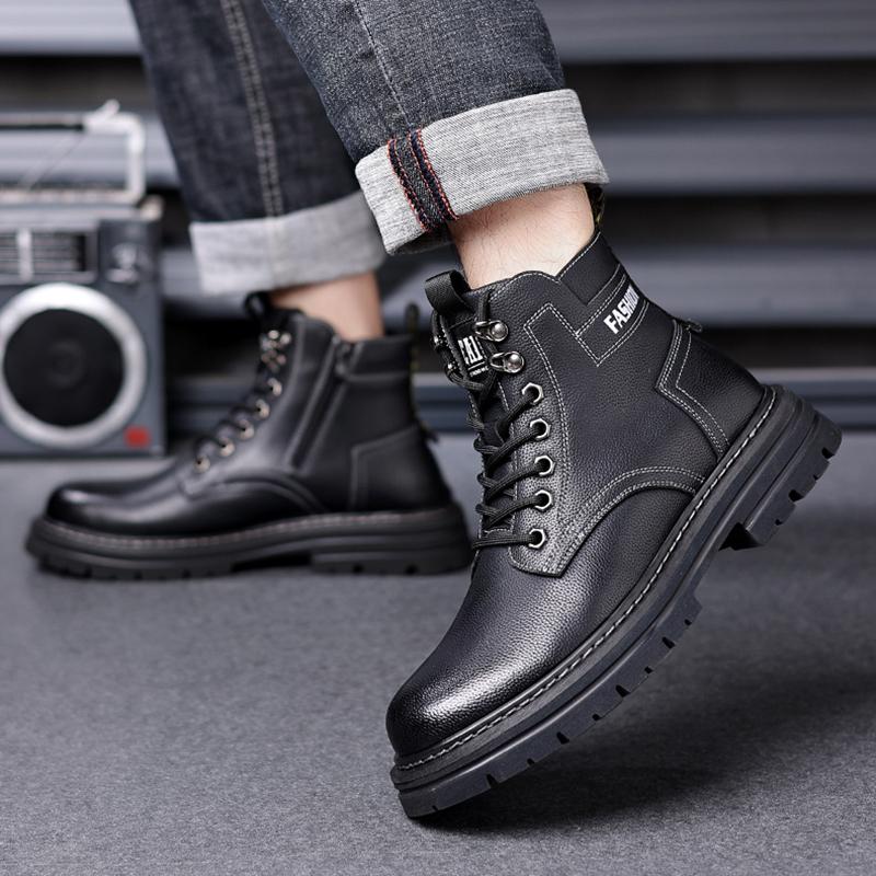 Pánské sněhule Nové zimní sametové teplé boty Módní pánské boty Vlna Vysoký svršek Venkovní ležérní Pánská obuv Bavlněné boty