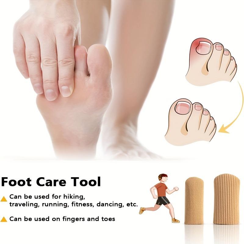 

2PCS Silicone Toe Protectors with Fabric Sleeves, Anti-Friction for Corns Blisters Ingrown Toenails, Unisex United States