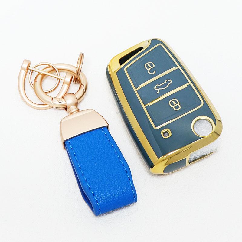 3 Buttons Keyless For Vw Seat Ateca Leon Ibiza Skoda Octavia Golf 7 Tiguan Car Key Case Cover Keychain Fob Shell Accessories